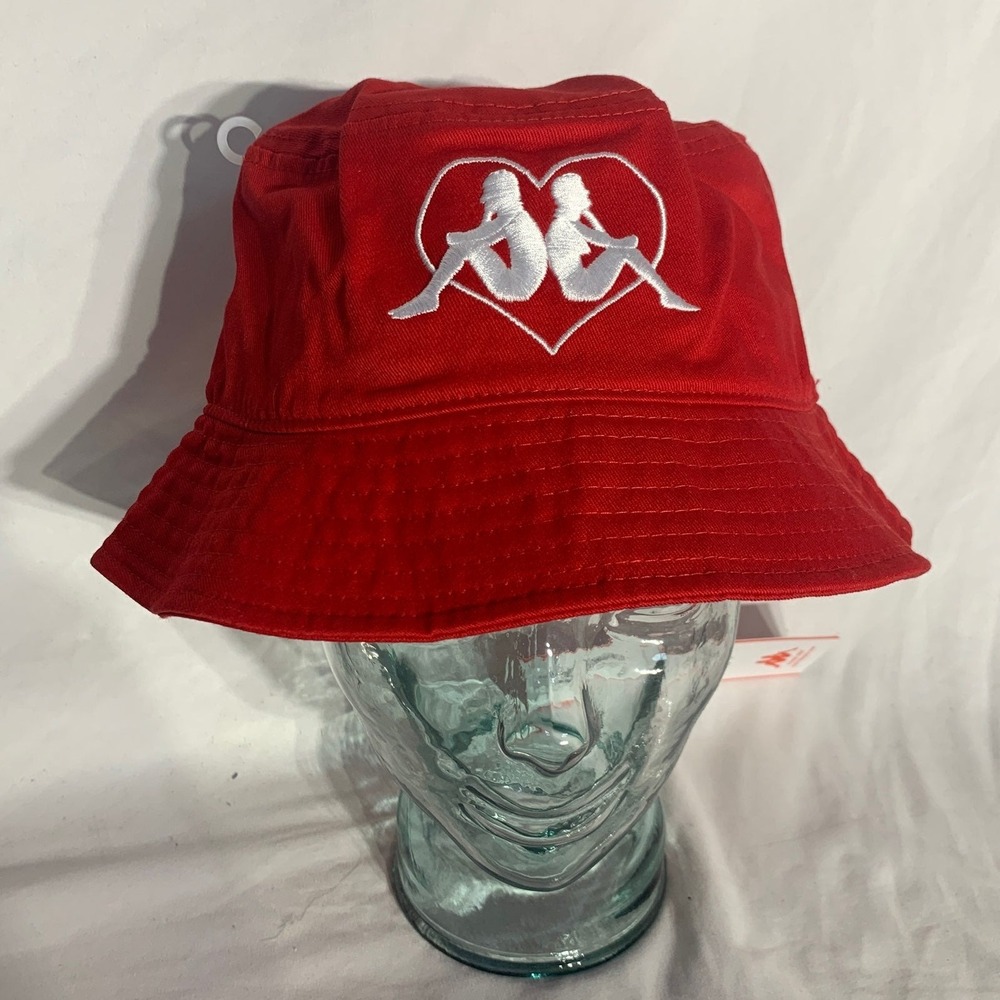Kappa Red White Bucket Hat Authentic TYCHY